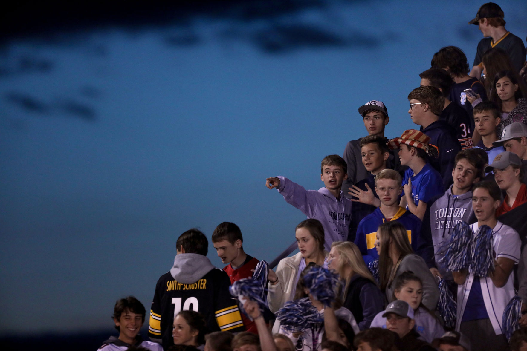 Tolton fans look towards the field